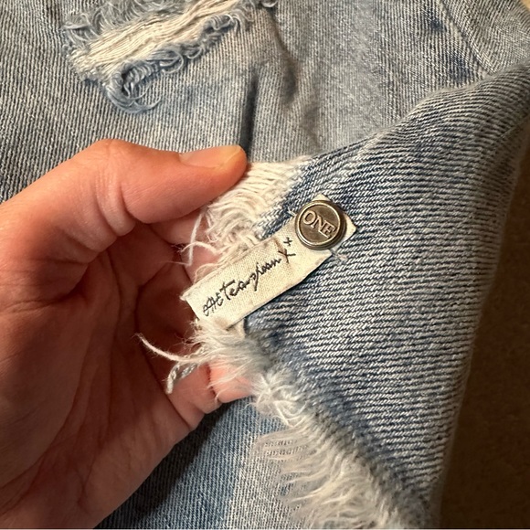 free people One Teaspoon cut off trucker shorts size 28 - Picture 9 of 14